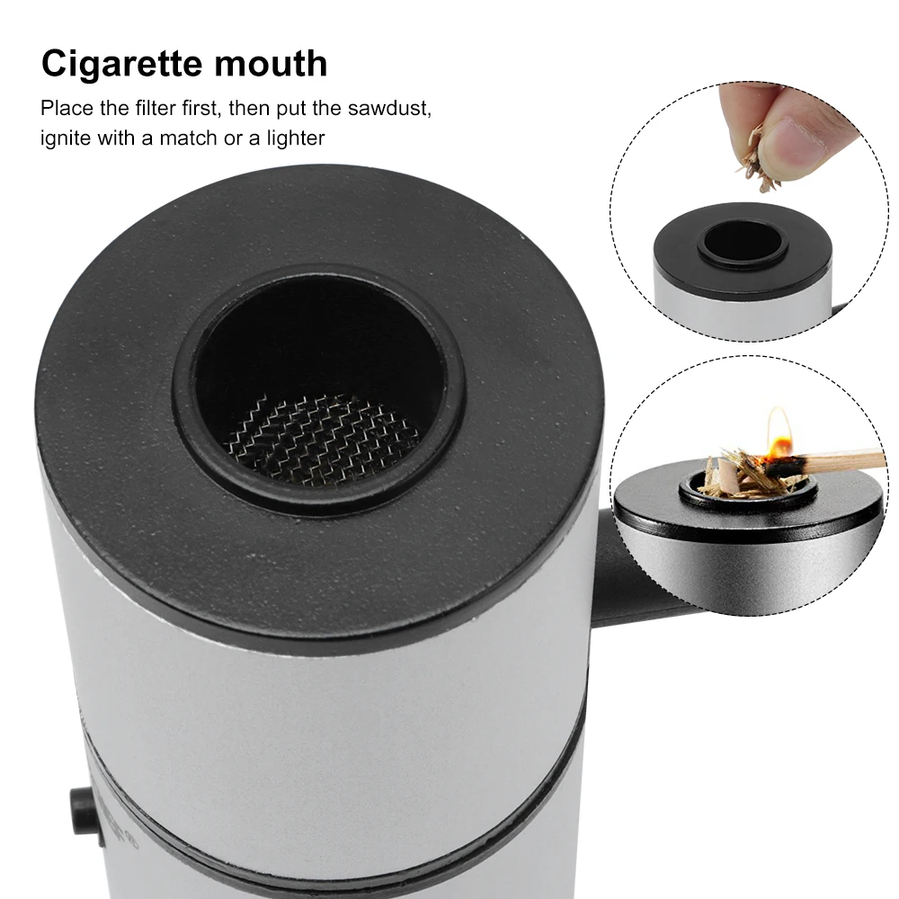 BORUiT Food Cold Smoke Generator Portable Molecular Cuisine Smoking Gun Meat Burn Smokehouse Cooking for BBQ Grill Smoker Wood