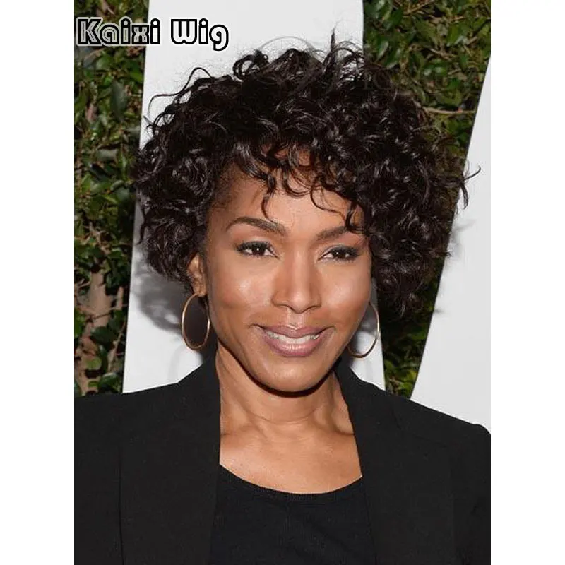 Short Synthetic Curly Wigs For Black Women Brown Cosplay Wig Bob Hairstyles Heat |