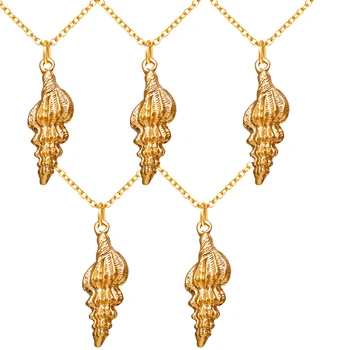 

5pcs/LotShell Choker Necklace Conch Shell Pendant Necklaces Boho Scallop Shell Necklaces Hawaii Charm Beach Jewelry 2019 New