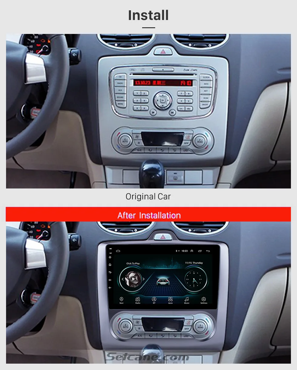 Clearance Seicane 2RAM Android 8.1 2Din Head Unit WiFi Car Radio Stereo GPS Tochscreen Multimedia Player For Ford Focus Exi AT 2004-2011 3 Clearance Seicane 2RAM Android 8.1 2Din Head Unit WiFi Car Radio Stereo GPS Tochscreen Multimedia Player For Ford Focus Exi AT 2004-2011 3