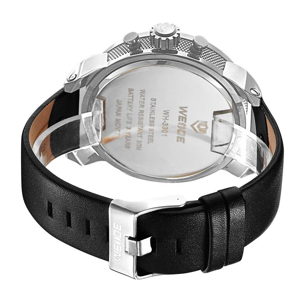 WEIDE автоматические часы кожаные мужские Роскошные спортивные relogios оригинальный