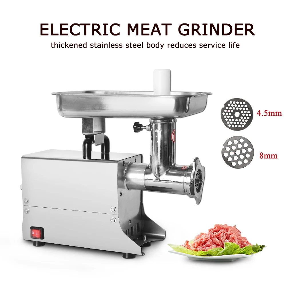 GZZT Commercial Meat Grinder Multifunctional Stainless Steel Electric Meat Mincer Food Chopper Sausage Filling Machine 80kgs/h