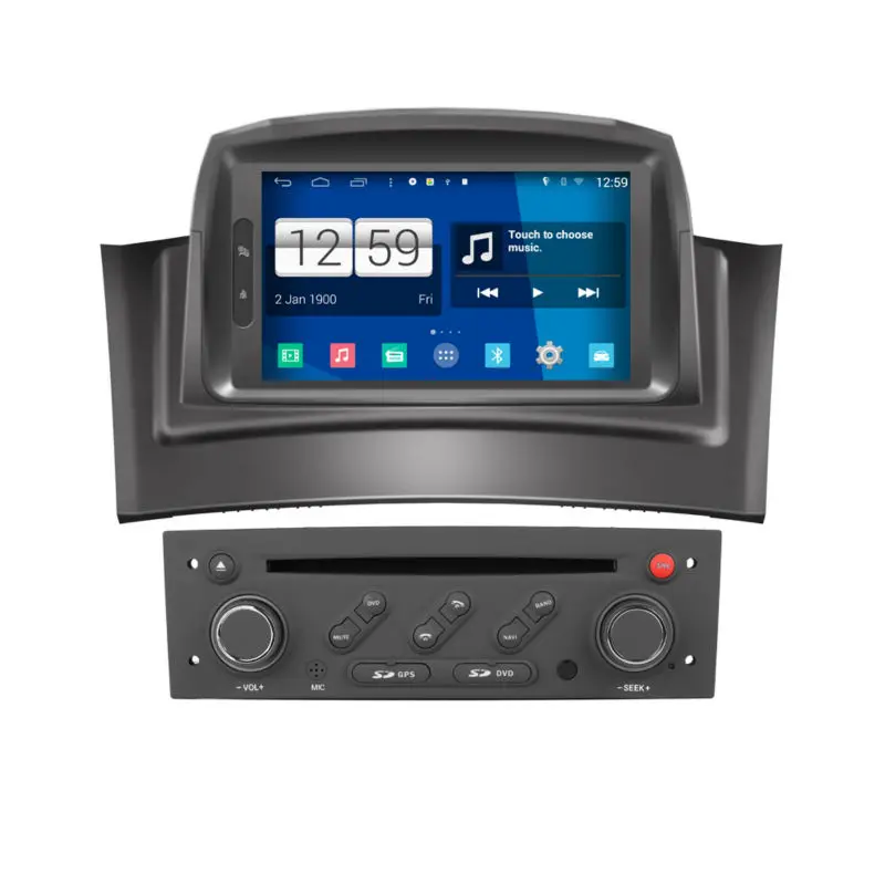 Rupse 7" Wifi SWC Quad Core Android 4.4 Auto DVD GPS Navigation Satnav Radio Stereo Headunit for 2005-2008 Renault Megane 2 |
