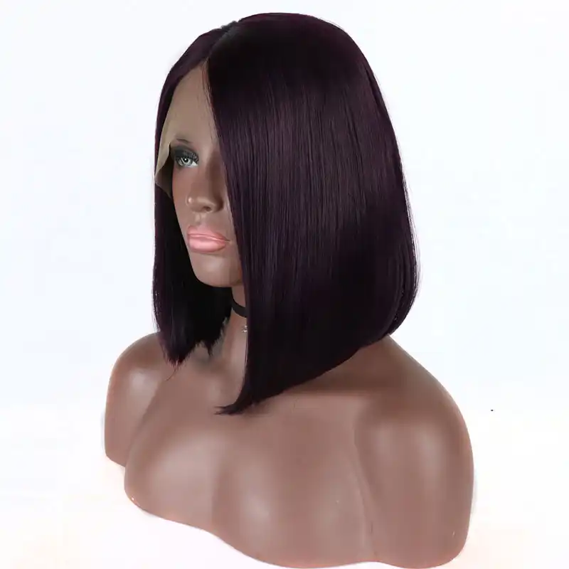 Bombshell Purple Synthetic Lace Front Wigs Soft Short Bob