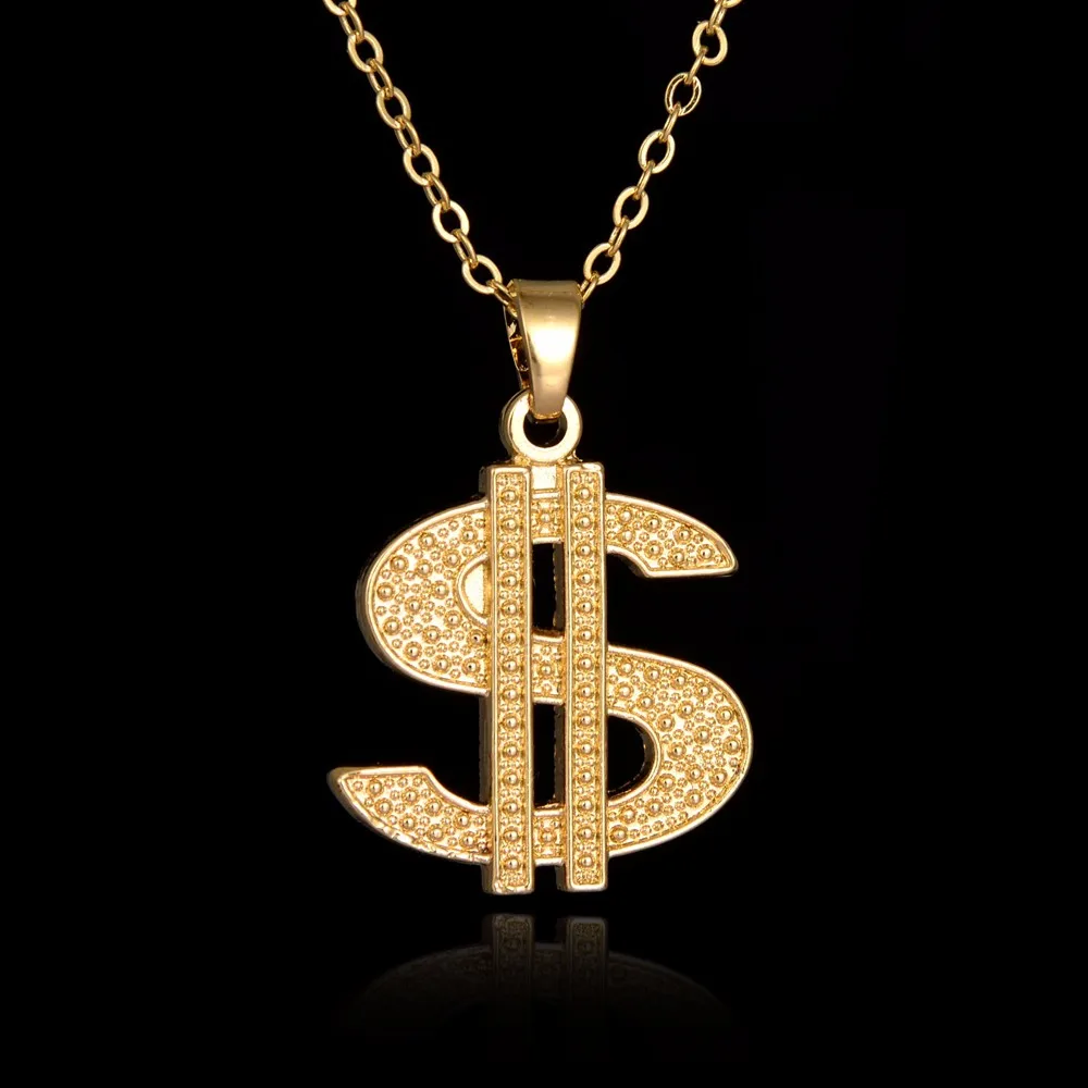 MESTILO Мужская хип-хоп Gothic18K Золотая Длинная подвеска доллар США ожерелье цепь аксессуары$ ожерелье s подвески для женщин мужские ювелирные изделия