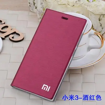 Новое поступление для Xiaomi Redmi Note/Redmi 1 s/mi3 чехол, роскошный тонкий стильный кожаный чехол-книжка для Xiaomi Redmi Note 1s mi3 чехол-сумка - Цвет: Red for XM3