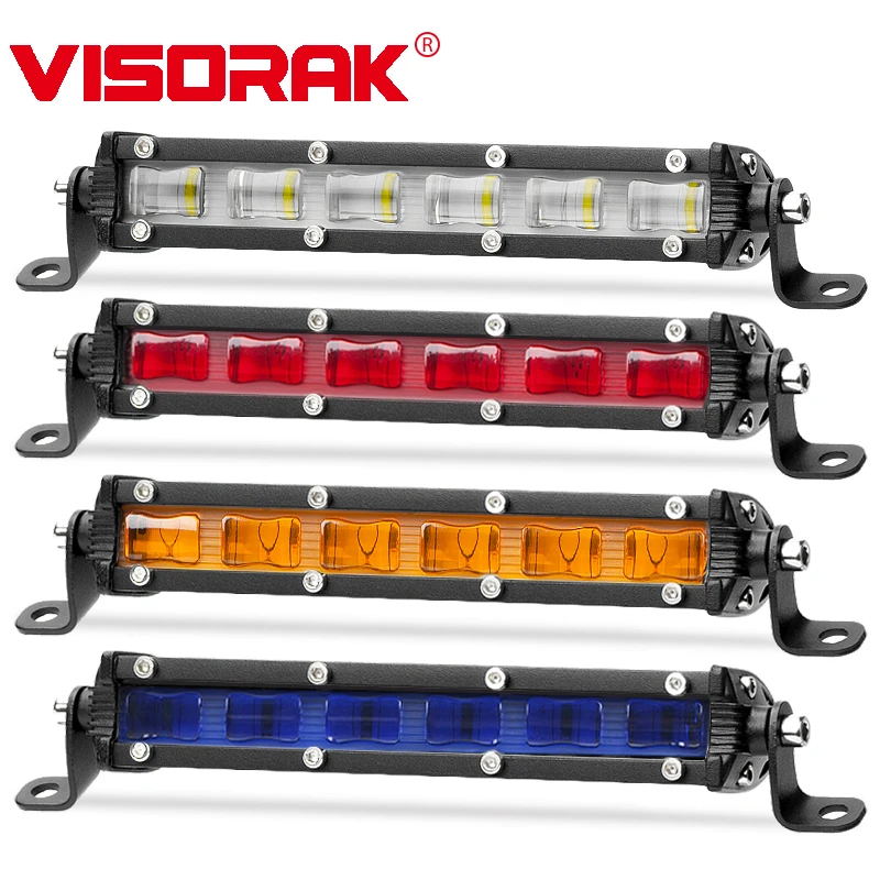 

VISORAK 7" Red Amber Blue DRL 30W LED Work Light Bar Offroad LED Driving Light For Off-road 4X4 4WD Truck ATV SUV Motorcycle
