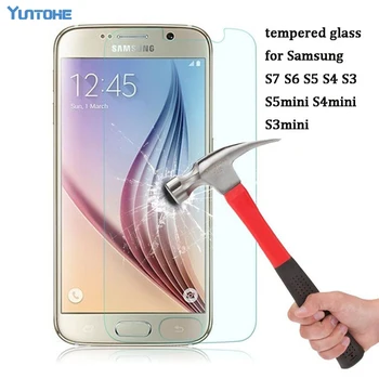 

Wholesale 300pcs/lot 0.3mm 9H Screen Protector Tempered Glass For Samsung Galaxy S7 S6 Edge S5 S4 S3 S4mini S5mini Z3 A9