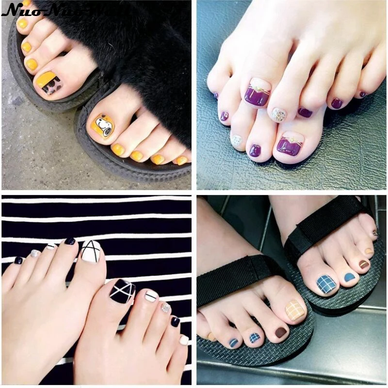 

Toe Stickers Nail 3D Decals Patch Toe Nail Foils Polish Wraps Manicure Nail Decoration 3D Art Nails Stickers Decorations