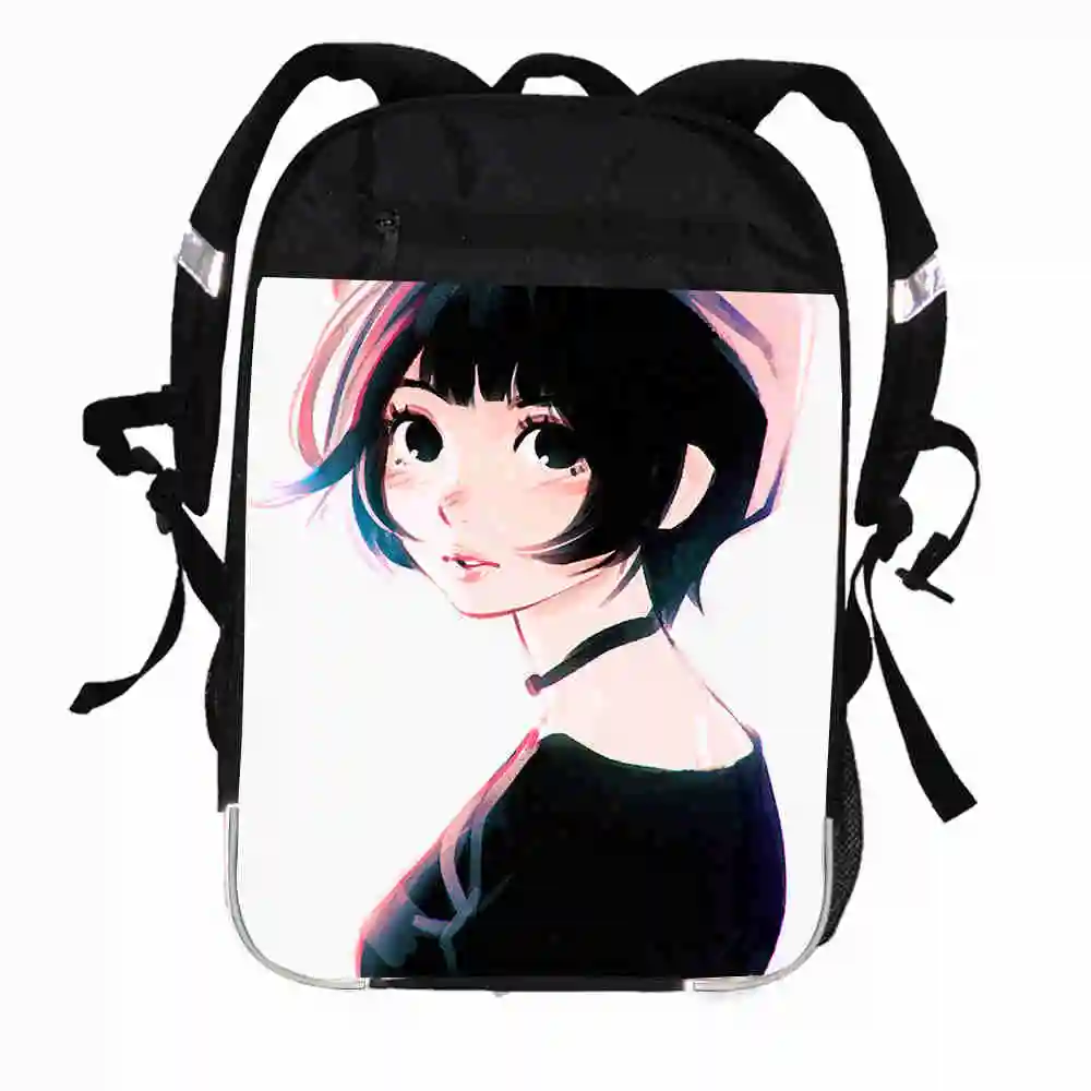 Ilustrasi Gadis Pencetakan Ransel Laki Laki Perempuan Tas Sekolah