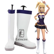 font b Anime b font Fairy Tail Lucy Heartphilia White Boots font b Cosplay b