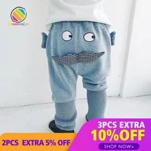 Lemonmiyu/детские длинные штаны для активного отдыха, хлопковые весенние шаровары для малышей, штаны с эластичной резинкой на талии для новорожденных, свободные штаны для младенцев