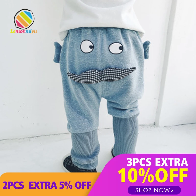 

Lemonmiyu Active Baby Full Length Pants Cotton Toddler Spring Harem Pants Newborn Elastic Waist Mid Trousers Loose Infants Pants
