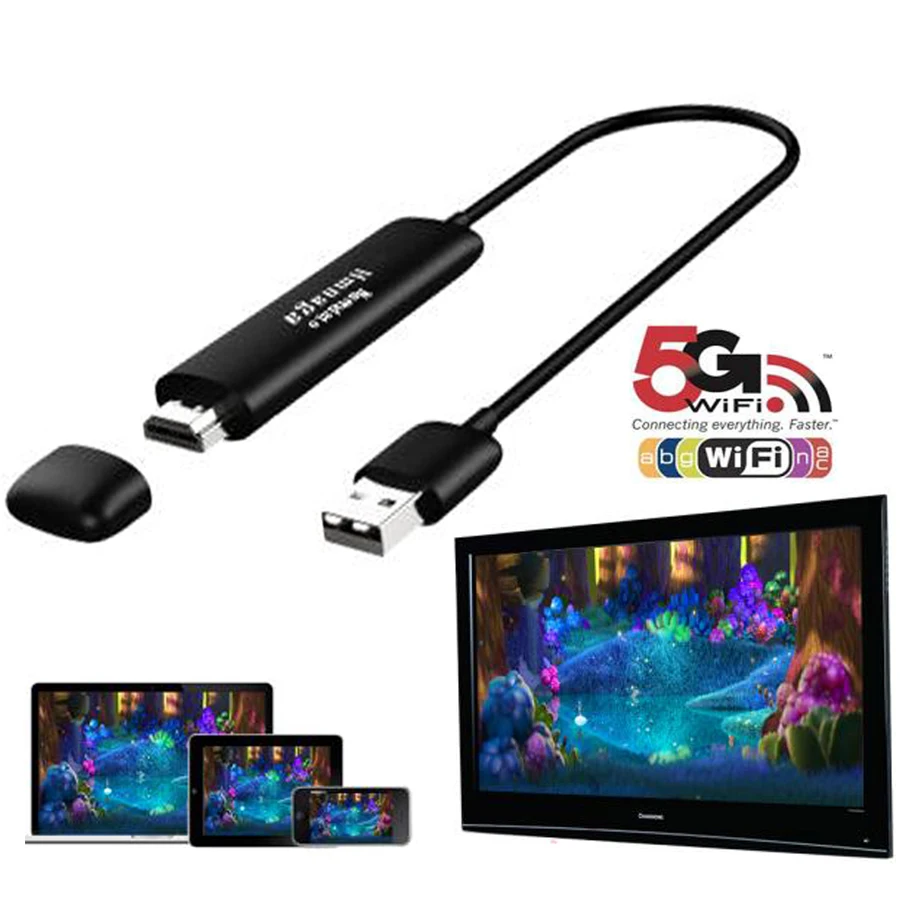 5G HDMI Беспроводной Дисплей ТВ приемник адаптер для Dlna обмена потоковыми