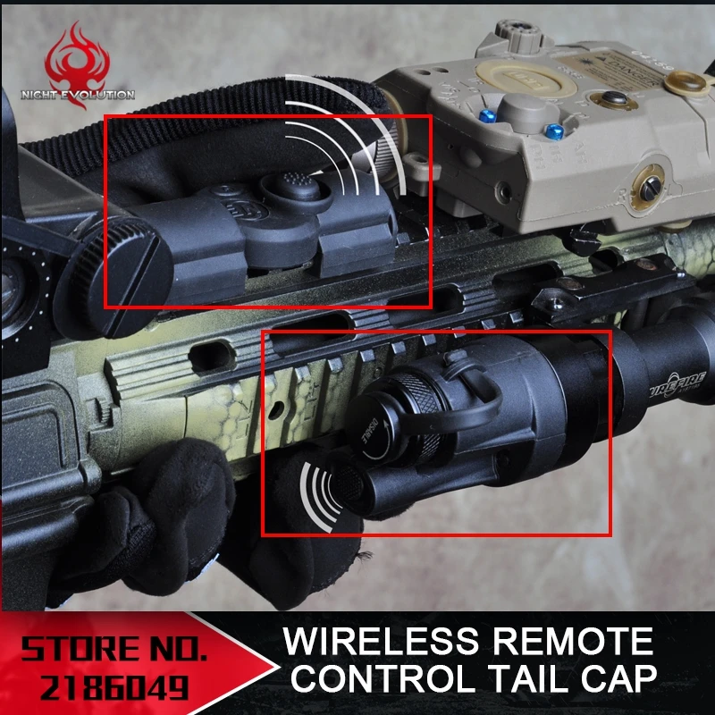 

Night Evolution Wireless Remote Control Tail Cap For M951 M952V M961 M971 Light NE07018