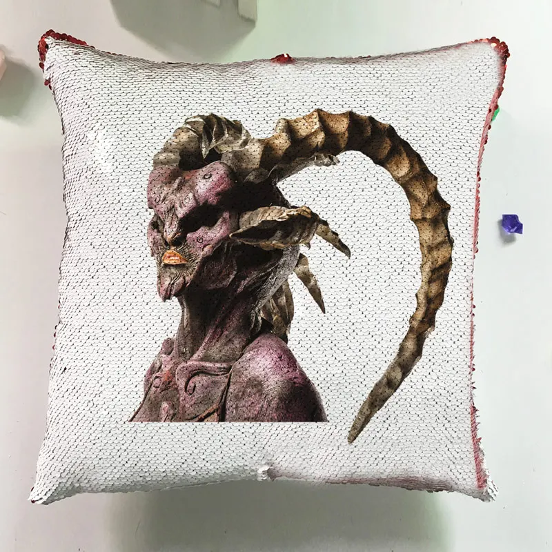 

Mermaid Fashion Movie Cushions Home Decor Couch Pillows Reversible Sequin Pillowcase Glitter Seat Horror Cushion Cover Sofa J050