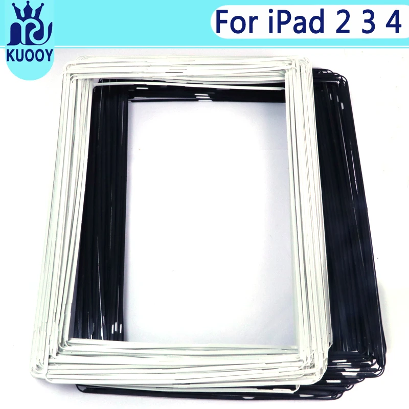 

100pcs LCD Touch Frame For iPad 2 3 4 Digitizer Screen Front Middle Plate Bezel with Adhesive Sticker