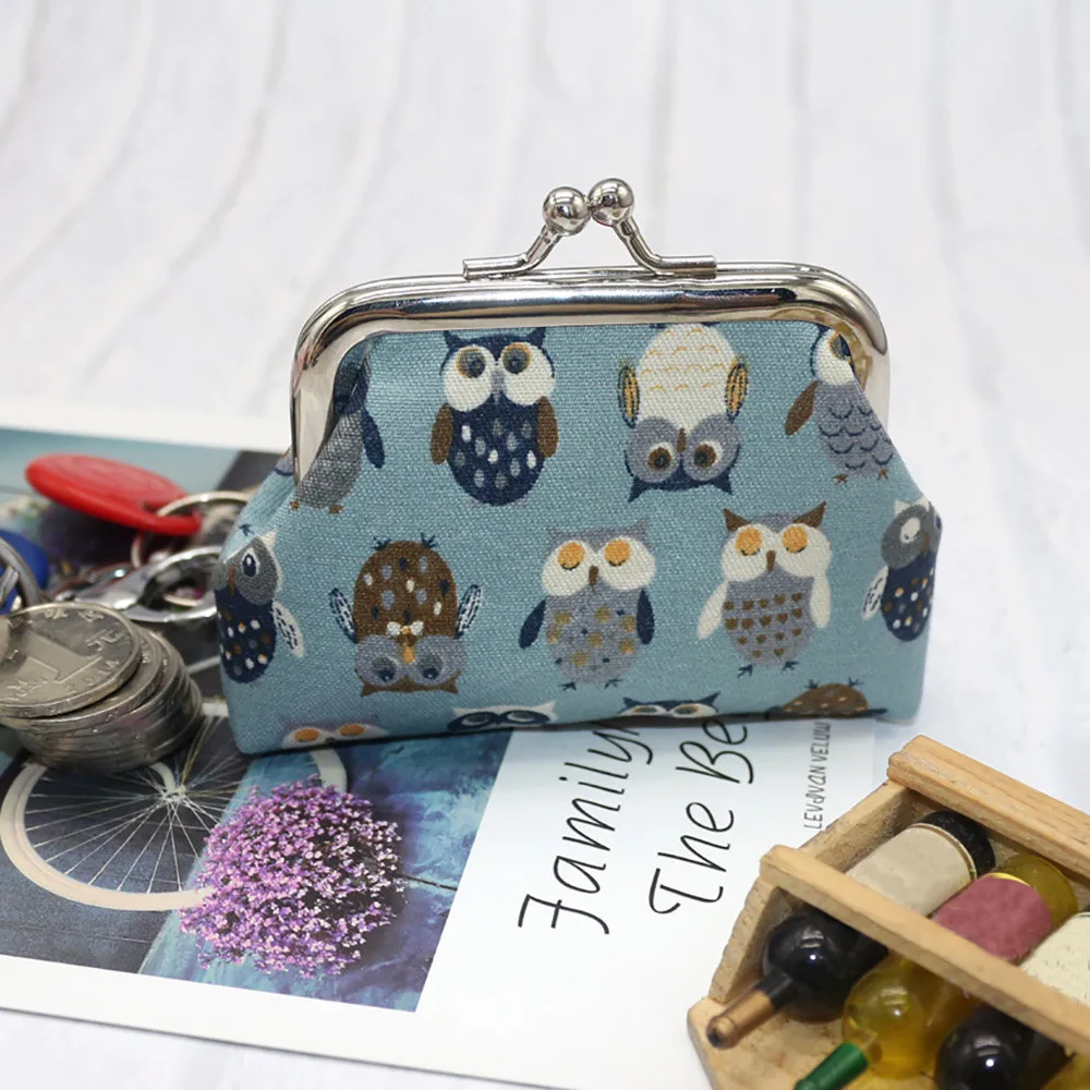 

Women's Owl Coin Purse Money Bag 2019 Coin Purse Women Small Wallet Change Card Holder Lovely Coin Purse Clutch Handbag Bag