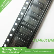 20pcs free shipping CD4001BM CD4001 HEF4001BT HEF4001 SOP-14 With each other Logic Gates CMOS Quad 2-In new original