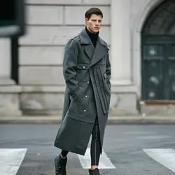 Для мужчин; модное пальто функциональный стиль работы high street fashion супер-вес