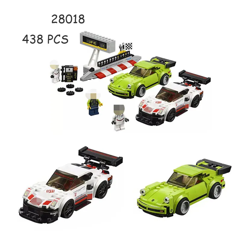 

Technic Speed Champions Rally RSR And Turbo 3.0 Super Racing Car 2 Figures Building Blocks Compatible Legoings 75888 Toys