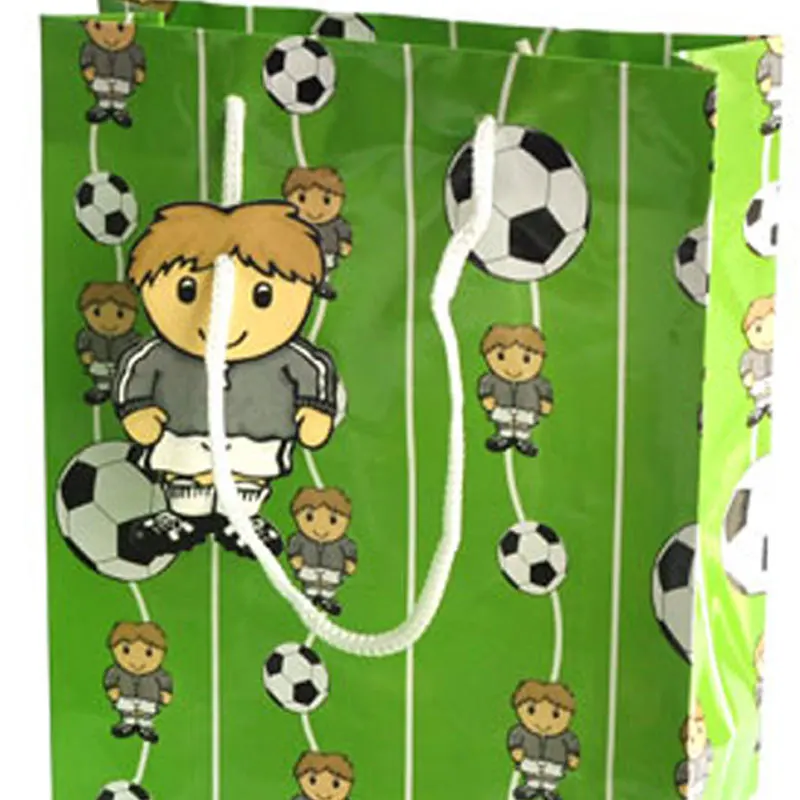 Футбольный тематический детский день рождения крафт-бумажный мешок с ручками футбольные вечерние упаковочные сумки для свадебных мероприятий бумажные сумки