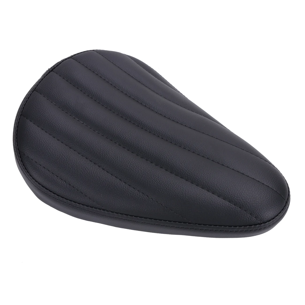 Black PU Leather Tuck & Roll SOLO Seat Cushion For Harley Sportster