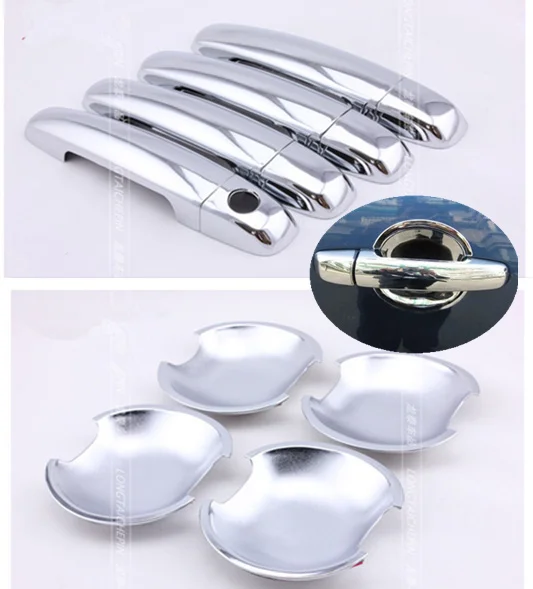 Funduoo для Suzuki SX4 HATCHBACK 2006 2007 2008 2009 2010 2011 2012 новый Chrome автомобилей дверные ручки обложка + Кубок чаша отделка Стикеры