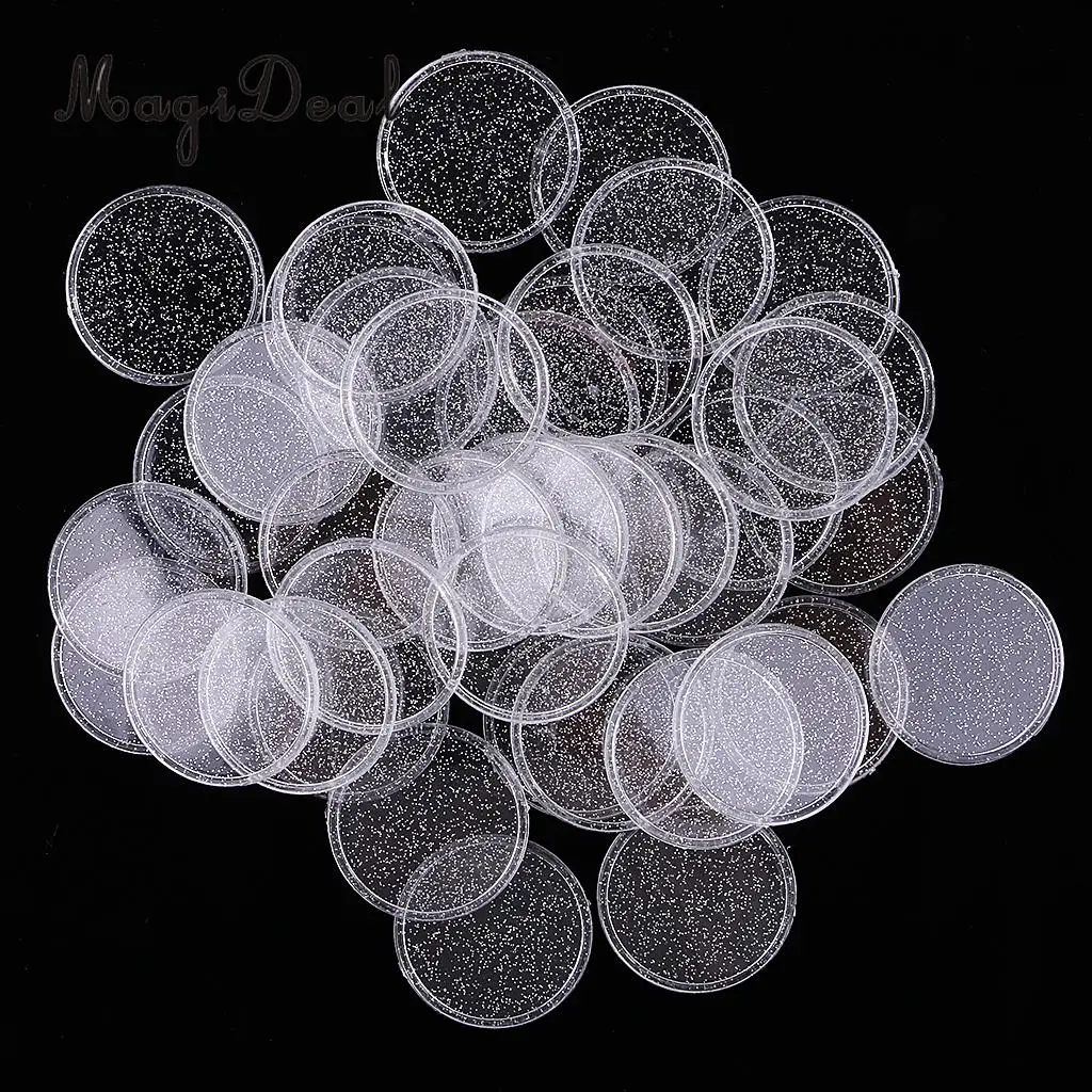 MagiDeal 40Pcs Plastic Count Bingo Chips Markers for Bingo Game Cards Party Fun Family Club Games Supplies Accessory