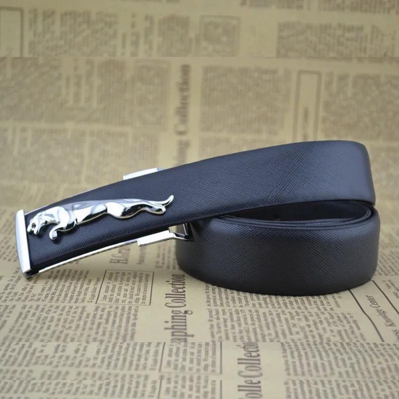 

EL BARCO High Quality Cowhide Leather Men Belt Black Blue Casual Waist Belts Male Luxury Design Brown White Strap Leopard Buckle
