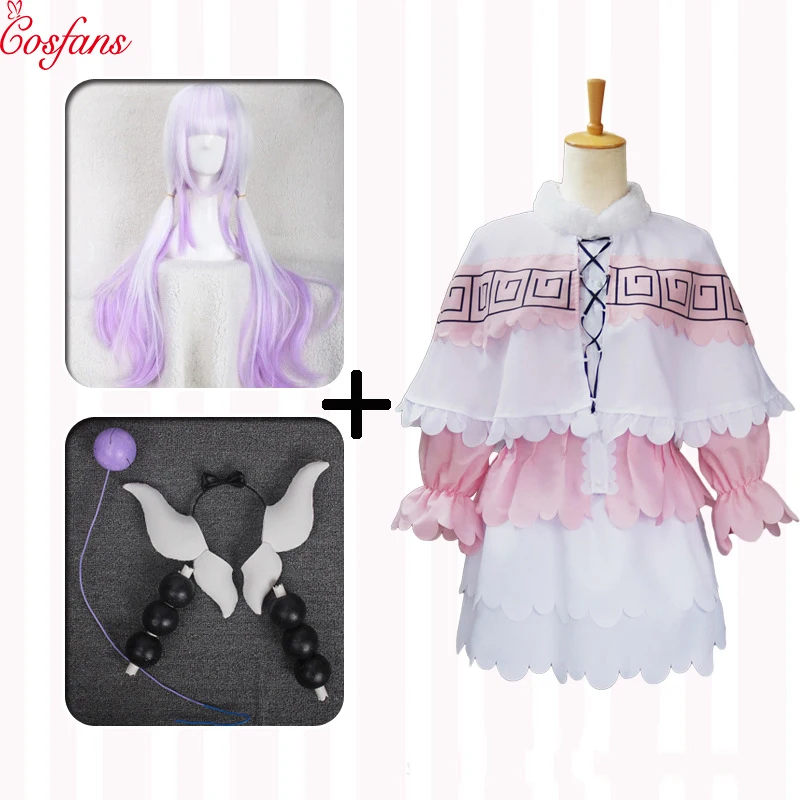 Костюм для косплея Kanna Kamui из аниме комплект юбки и плаща с париком одежда по