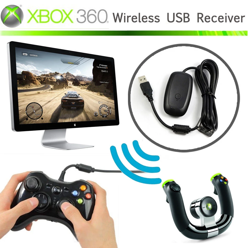 Black White Pc Wireless Controller Gaming Usb Receiver Adapter For Microsoft Xbox 360 For Windows Xp 7 8 10 Adapter Wireless Adapter Whiteadapter Usb Aliexpress