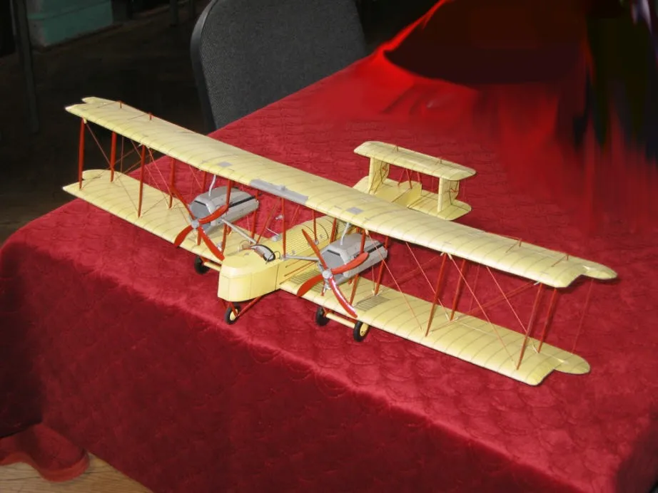 Бумажная модель сделай сам британский бомбардировщик Vickers vimy'' WW I Boy