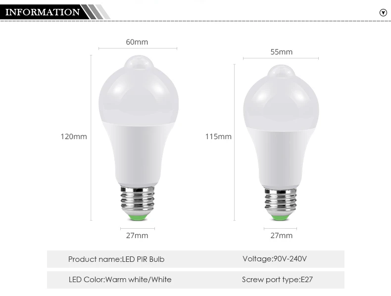 1/4 шт умный светодиодный лампы светильник 220V 110V движения PIR Сенсор 12W 18W Светодиодный светильник обнаружения тела Автоматическое включение/off ночной Светильник Инж