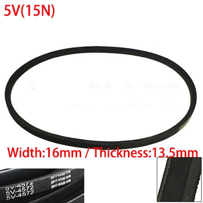 

5V/15N 950/2413mm 1000/2540mm 16mm Width 13.5mm Thickness Rubber Groove Drive Transmission Band Wedge Wrapped Vee V Timing Belt