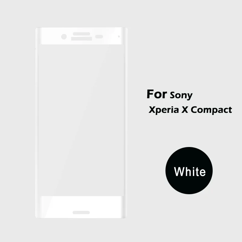 3D изогнутое закаленное Высокопрочное Стекло пленка для sony Xperia X Compact F5321 полное покрытие Экран защитная пленка на переднюю панель для sony X Compact - Цвет: White