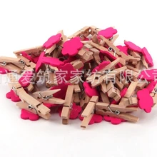 3 см Роза 100 шт DIY вспомогательные зажимы банты Клип лента для волос цвета модные креативные цветы маленький зажим с рисунком деревянный