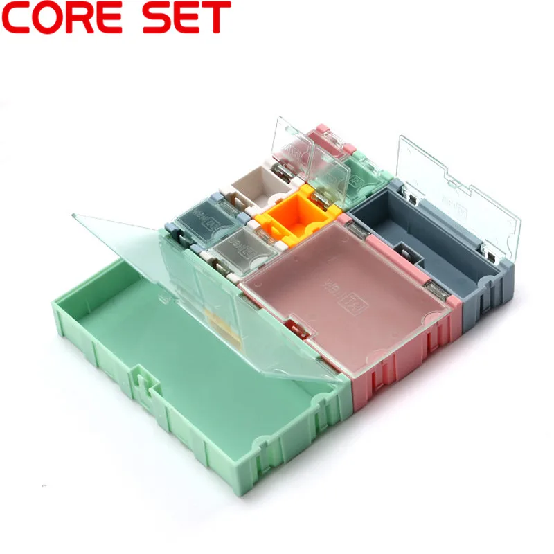 SMD SMT IC componente contenedor caja de almacenamiento Diy Mini electrónico práctico para pequeños componentes joyería Caja de Herramientas pastillas de cuentas