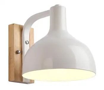 

Nordic Wall Lamp For Living Room Bedroom Applique murale luminaire Metal Wood Wall Sconce Indoor Home Lighting
