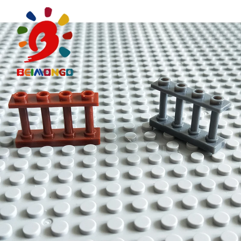 Бесплатная доставка! BEIMONGO строительные блоки MOC забор 1x4x2 2W 4 ручки перила 10 шт