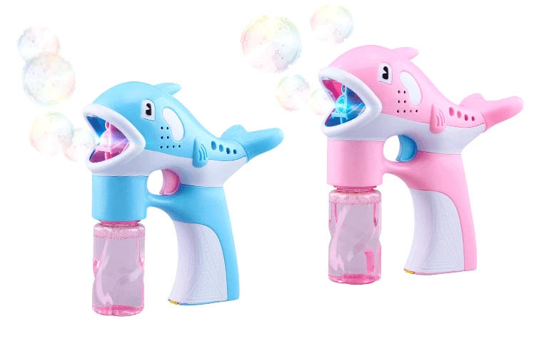 Новейший горячий пузырчатый воздуходувка машина игрушка детский мыльный пистолет с мыльными пузырями мультфильм Дельфин водяной пистолет подарок для детей Детское оружие воздуходувка