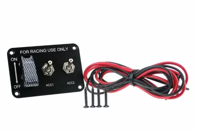 DC12V 20A 3 комплекта рычажный выключатель со световым индикатором DIY гоночный Стиль модификация автомобиля кулисный переключатель 1 Панель углеродного волокна vover - Цвет: no Indicator Light