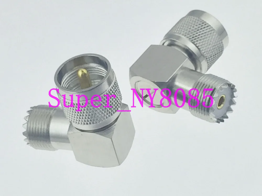 

1pce PL259 PL-259 male to UHF female SO-239 SO239 right angle adapter connector