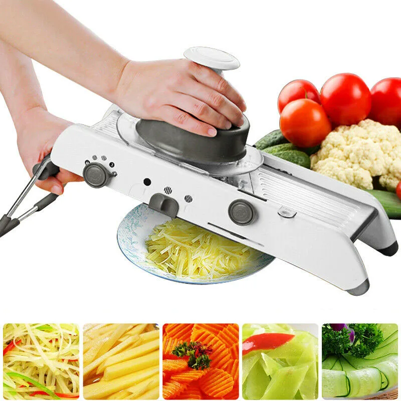 

Hot Mandoline Slicer Manual Vegetable Cutter Professional Grater with Adjustable Blades MDD88