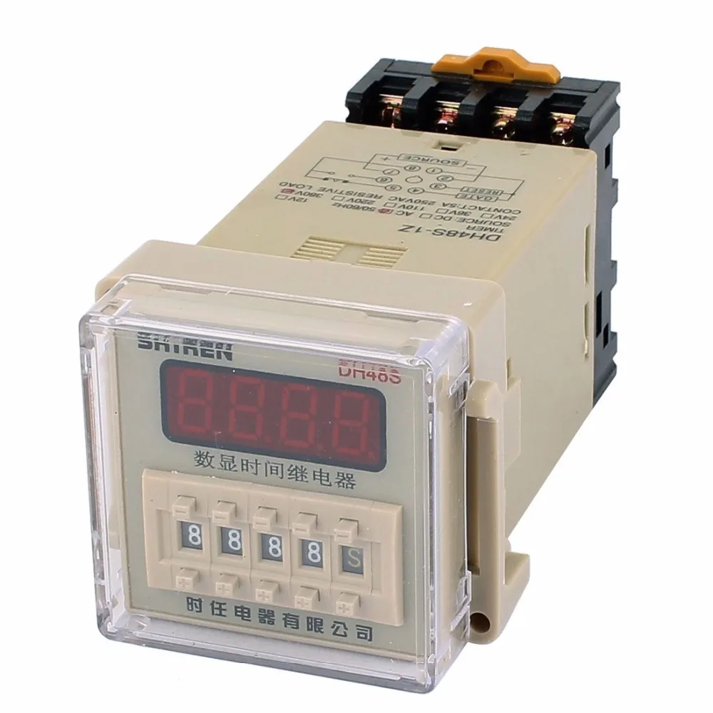 DH48S 1Z 8 Terminals SPST 0.01S 9999H LCD Display Time Timer Delay