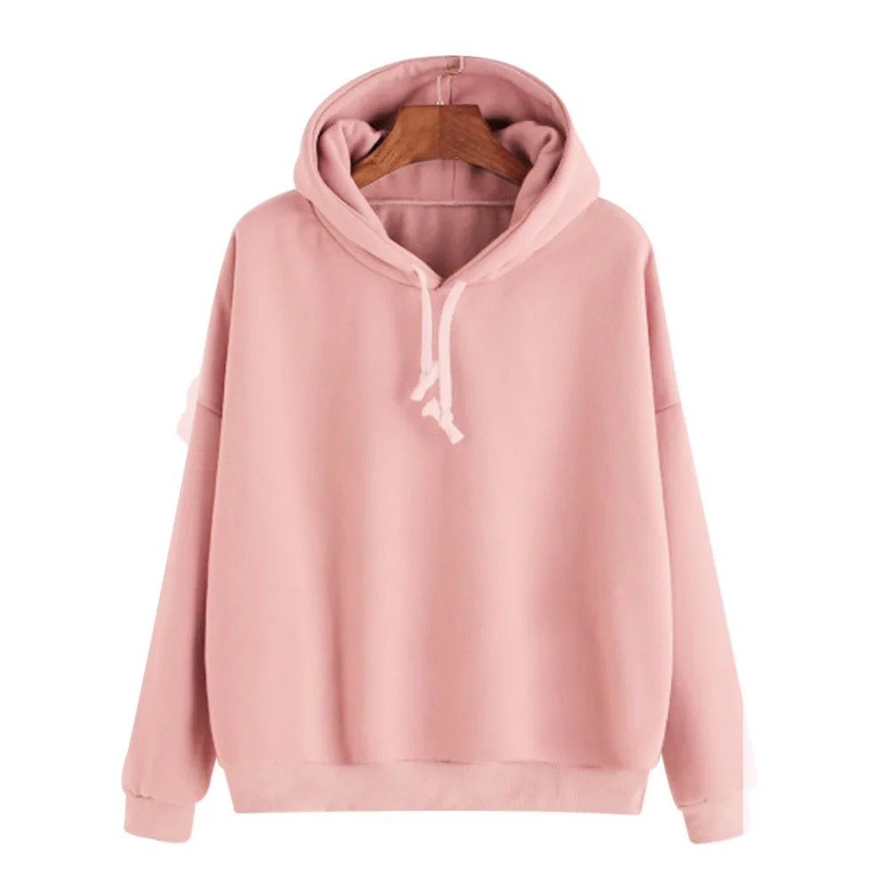 Hoodies For Teen Girls PLT Baby Pink Oversized Sweat Basic Hoodie