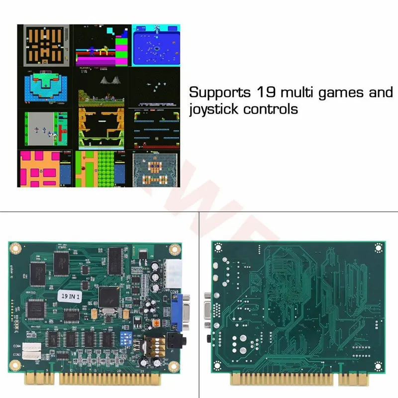 Классическая 19 в 1 Горизонтальная Multicade Multigame Jamma игровая печатная плата для видеоигры Jamma