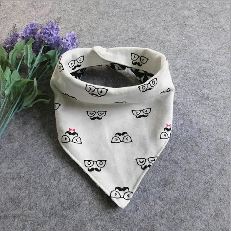 Baby 2pcs/lot Bandana Bib Waterproof Cotton Sided Drooling & Teething
