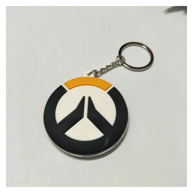 2018 New Overwatch Keychain Pendant Cute Cartoon Soft PVC Key Chain 16