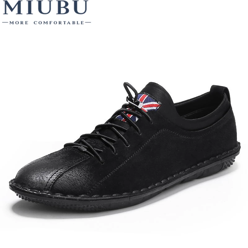 

MIUBU Men's Leather Casual Shoes Suede Moccasins Men Loafers Soild Color Brand Male Shoes Chaussure Homme zapatos